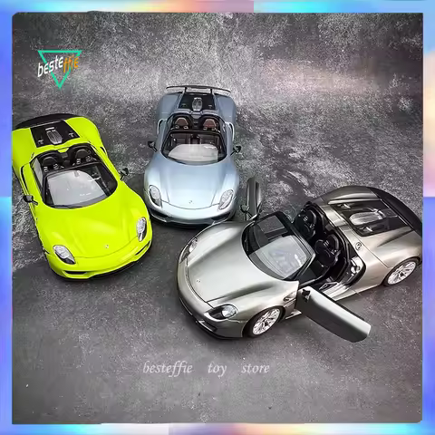 AUTOART car model simulation 1/18 Porsche 918 Car Model alloy room ornament display cars model boy c