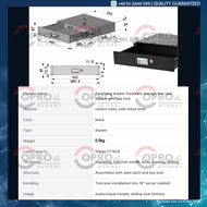 Primestar ™ 19inch Sirim Standard Solid Server Rack Drawer with cage nut bracket and Keylock [Size:2
