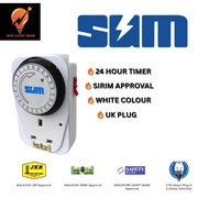 Sum 24 Hours  3 Pin Plug [White] 24 Hours Programme Timer [Sirim Approve]