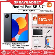 Redmi Pad SE 8.7" (6GB RAM + 128GB ROM) WiFi & 4G Version l Mediatek Helio G85 l 6650mAH Battery
