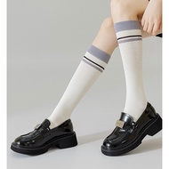 [Real Photo] Korean Style 100% Cotton Over-The-Knee Socks For Women - Socks Must Be Cool - QC24-CD8
