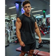 Gymshark Critical Sleeveless Vest Men's Sports Pure Cotton Big Fitness Sports Running Training T-Shirt