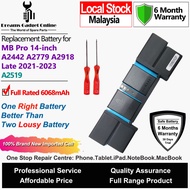 Battery A2519 080-333-4000 6068mAh for MB Pro 14-inch A2442 A2779 A2918 M1 M2 M3 Pro Late 2021 2023