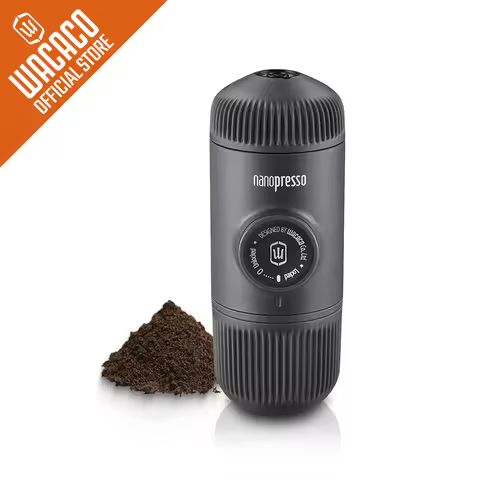 Wacaco Nanopresso Portable Espresso Machine, Upgrade Version of Minipresso, 18 Bar Pressure, Extra S