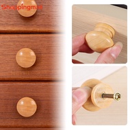 [Sunshine] Furniture Wooden Cabinet Wardrobe Knobs Handles Door Drawer Pulls Single Hole Round Wood Kitchen Handle