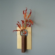 聖誕禮盒 花島Halo 花插 花器 黑胡桃黃銅 附水培試管+3m貼+磁鐵