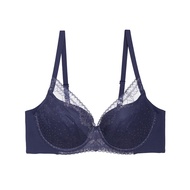 Aimer Red Large Cup Bra Womens Underwear Full Coverage Wireless Fixed Strap U-Neck Mix Buckle Youth 