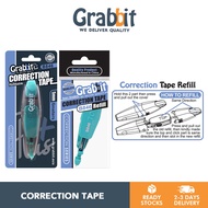 GRABBIT Plus Correction Tape Refillable Tape Refill 5mm*6mStationery | Pemadam Pen