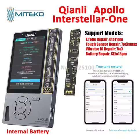 Qianli iCopy Plus 2.3v 2025 LCD Ture Tone EEPROM Programmer Battery Testing Board Headset For iPhone