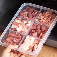 clear divider lunch box meal prep (1pcs)