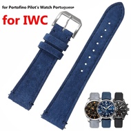 22mm Suede Strap for IWC PILOT Portugal PORTOFINO 22mm Watch Band Universal for Seiko Bracelet for Samsung Galaxy Watch 3 45mm 46mm