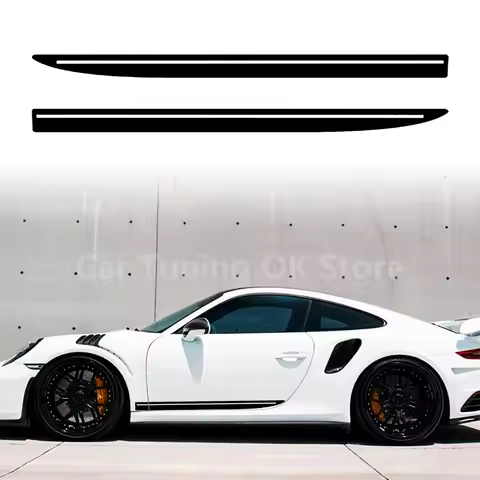 Accessories Porsche Door Decal 2Pcs Door Side Skirt Stickers For Porsche Cayman Boxster 718 Racing S
