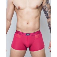Australia 2eros AKTIV Series Hemoros Translucent Material Special Stitching Design Ruby Red Boxer Br