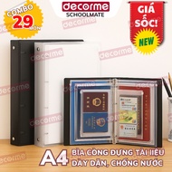 Decorme A4 Zip Document Bag Waterproof Office Document Storage Document Cover