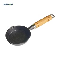 [Ready Stock] cast Iron Skillet Wood Handle Small Cast Iron Skillet Pouring Spout Small Frying Pan