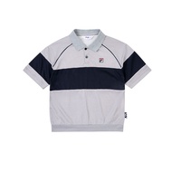FILA KIDS 童吸濕排汗POLO衫-麻灰 1POZ-4417-MY