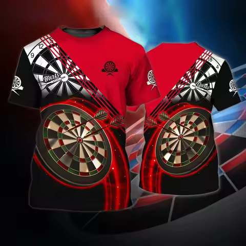 2024 New Mens T Shirts Short Sleeve Tops Summer Clothing Dart Turntable Graphic Shirts Mens Streetwe