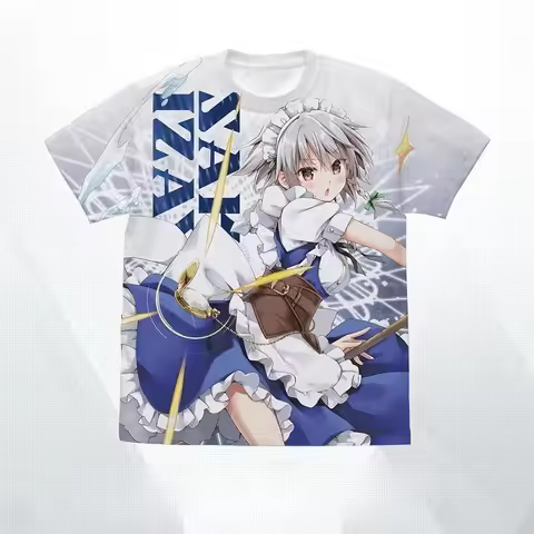 Touhou Project Sakuya Izayoi Reimu Hakurei Short-sleeved T-shirt Men Women Unisex Loose Anime Clothe