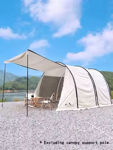 Camping SUV Tail Tent Beetle Tunnel Tent Waterproof Sunscreen Outdoor Large Space family Tent for 4-