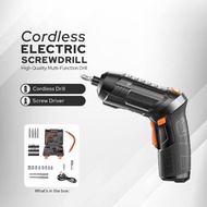 Cordless Electric Screwdriver Drill - 47PCS Set with Rechargeable Battery & LED Light 3.6v