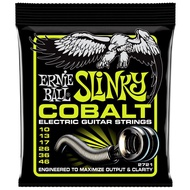 ERNIE BALL® 2721 Cobalt สายกีตาร์ไฟฟ้า แบบโคบอลต์ เบอร์ 10 ของแท้ 100% รุ่น Regular Slinky (.010 - .