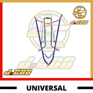 HONDA RS150 V1 V2 V3 CENTER RACK BLACK RAINBOW