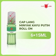 | 6 BOTTLES | CAP LANG WHITE OIL ROLL ON 15ML SOFT AROMA WARM SENSATION MULTIFUNCTIONAL