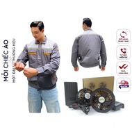 Korean air conditioner fan jacket. Protective jacket with cooling fan all day