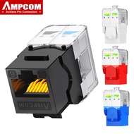 AMPCOM Tool Free RJ45 Keystone Jack, CAT6A CAT6 CAT5E Tool-Less RJ45 UTP Keystone Jack, No Punch-Dow