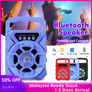Portable Bluetooth Speaker 3D Wireless Bluetooth Speaker Karaok Speaker Outdoor Subwoofer with  LED Light K Song Dance speaker With Microphone Support Mic Karaoke Bluetooth / SD Card / Radio Function 卡拉OK音箱蓝牙音箱
