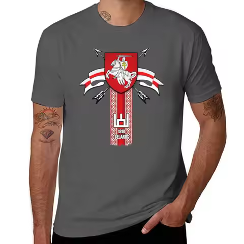 Belarus Pahonia T-Shirt Work Outdoor T-Shirt for Men