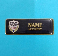 NAME TAG PIKM NAME TAG Metal Gold 999 GOOD Quality with Ecthing Gold Epoxy