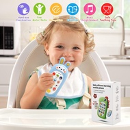 Baby Silicone Learning Phone, Teething Toy, 6-18 Months Baby Toys, Interactive Baby Music and Langua