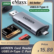 UGREEN 2in1 Card Reader USB 3.0 for SASMUNG S22+/S10+/S9/Note20/Huawei P40/Dell/Lenovo/ThinkPad SD T