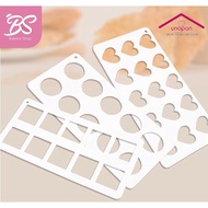 【Unopan Biscuit Sheet 3pcs】Square Round Heart Shape Cookies Mould 饼干模白色恋人套组 BS BAKERY SHOP