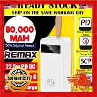 【100% ORIGINAL】 REMAX Powerbank 80000 mAh Fast Charging REMAX RPP-266 (80k) / REMAX RPP-566 80K mAh 