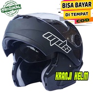 Helm full face / helm mds modular pro rider black doft termurah