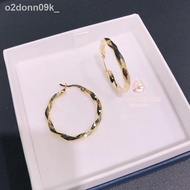๑❍℗TSUTSUMI Japanese Simple and Versatile 10K Gold Wave Pattern Earrings/Earrings Japan purchasing