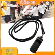 [Fe] Survival Whistle with Lanyard Loud Crisp Sound Buckle Design Portable Warning Accessory Outdoor Sports Referee Coach Whistle Survival Equipment