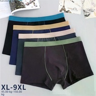 Plus Size 5 pcs Men's Underwear Boxer Brief Modal Cotton Breathable Trunks Boxer