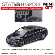 MINI GT 559R MERCEDES-BENZ EQS 580 4MATIC DARK BLUE 23 - DIECAST