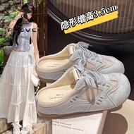 PLOVER Mesh White Shoes - Casual Heelless Sports Slipper