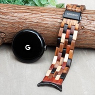 【木製錶帶】EINBAND Google Pixel Watch 天然木錶帶 MIX WOOD【B】
