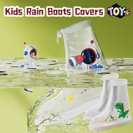 Rain Boots for Kid Waterproof Anti-Slip Outdoor Cartoon Shoe Cover Rain Boot Cover for Boy Girl