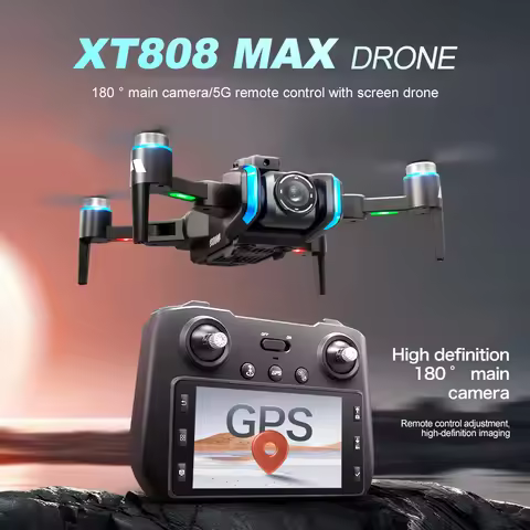 XT808 GPS Rc Drone 5G Professional 4K HD Aerial Dual Camera Omnidirectional Screen Laser Obstacle Av