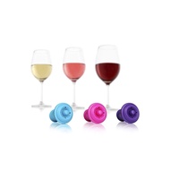 VACUVIN Vacu Vin Wine Saver Vacuum Stoppers Set of 3/ Blue, Pink, &amp; Purple