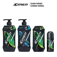 Combo Dầu gội Xmen Amazon 630g & Tắm gội 2in1 Vegas 630g + Tặng 1 Lăn khử mùi Amazon 50mlx1 + Dầu gộ