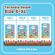 Mombaby Pants Diaper (S36+4 M30+4 L30+4 XL26+4)