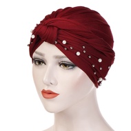 Muslim Fashion Turban Instant Hijab Pearl Turban Instant Dewasa