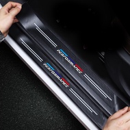 4pcs Carbon Fiber Door Sill Protector Leather Vinyl Stickers For BMW E46 E36 E34 F10 E90 F30 E60 F30